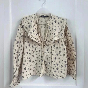 Zara floral print blouse Size XS
